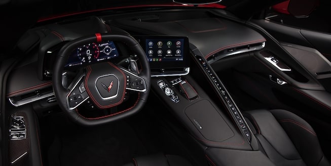 2020 Chevrolet Corvette Sports Car: front seats black