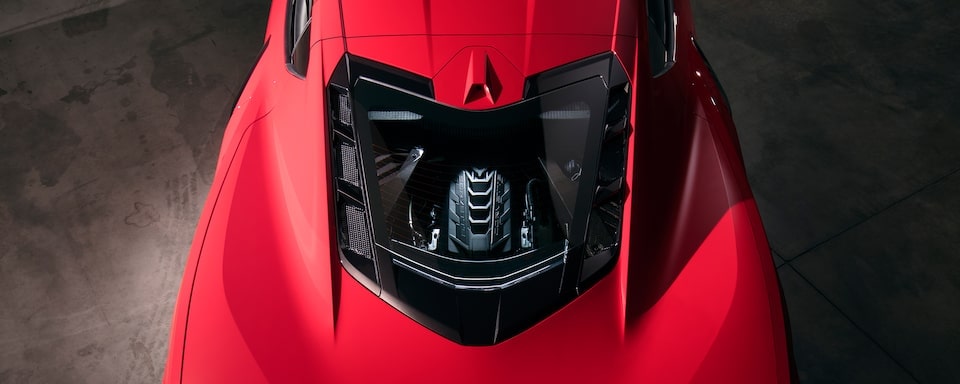 2020 Chevrolet Corvette Mid-Engine Sports Car Aerial View