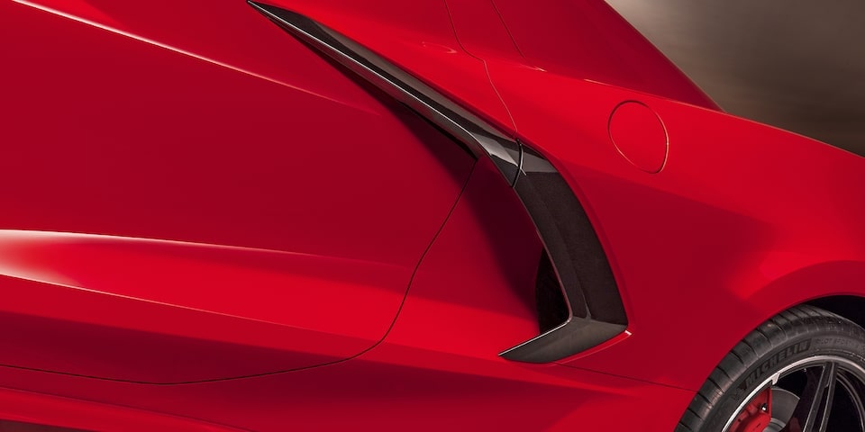 2020 Chevrolet Corvette Mid-Engine Sports Car Side Door Close Up