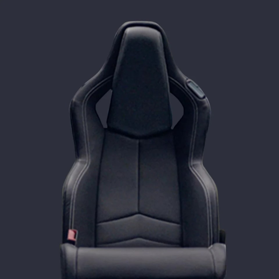 2021 Chevrolet Corvette Mid-Engine Sports Car Seating in Black